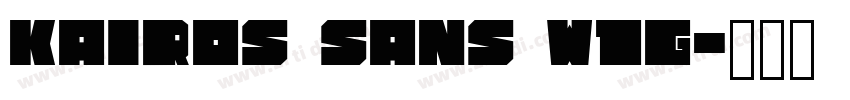 Kairos Sans W1G字体转换